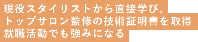 現役スタイリストから直接学び、トップサロン監修のディプロマを取得