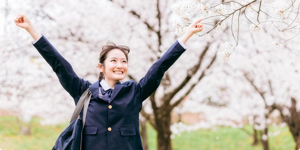 進路について前向きに考える高校生のイメージ