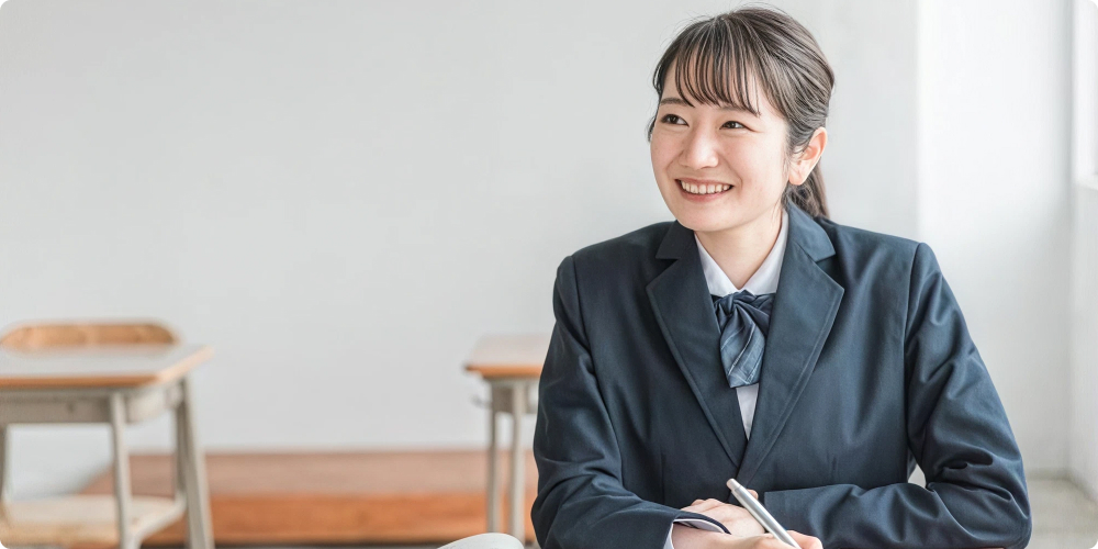 前向きに進路を考える高校生のイメージ