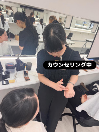 ビューティアドバイザーコース2年生カウンセリングメイク授業