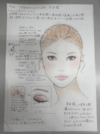 ビューティアドバイザーコース お客様にお渡しするメイクチャート作成